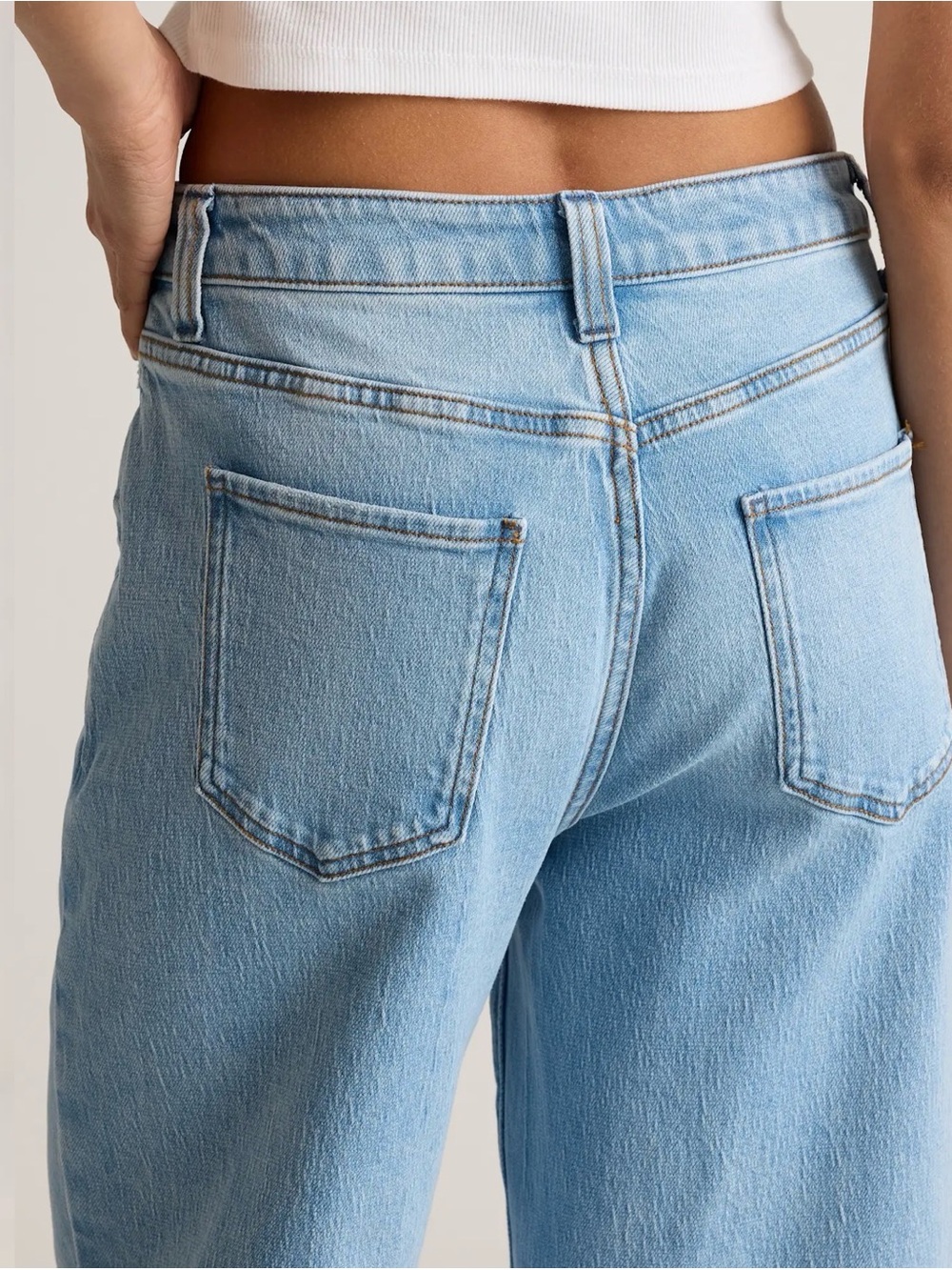 Quince Bella Stretch Barrel Jeans - Cool Blue - Picture 5 of 11